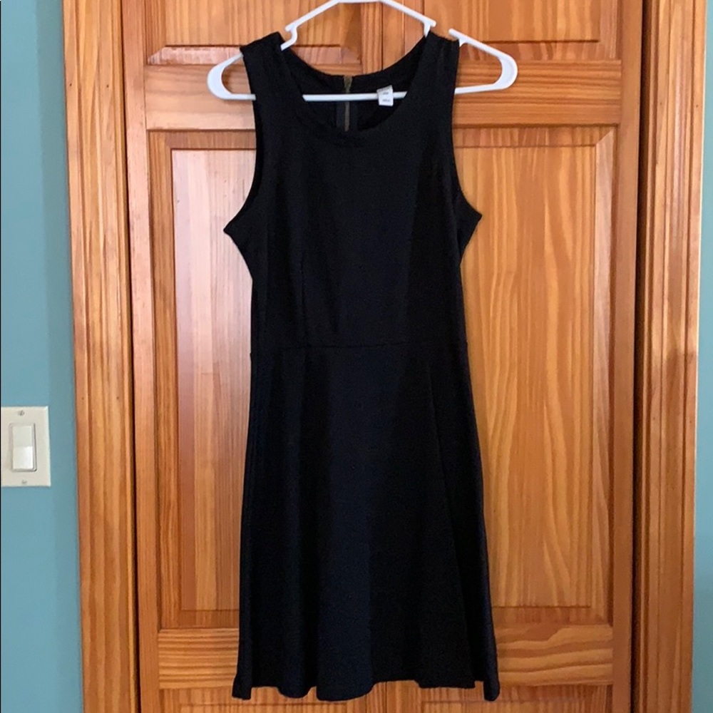 Black, above the knee, racerback with zipper